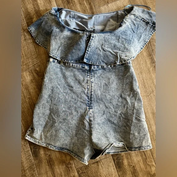 Denim Off-Shoulder Dress - Picture 2 of 3